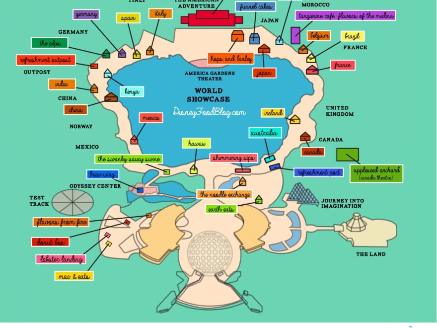 Get Your FREE DFB Exclusive 2021 EPCOT Food Wine Festival Printable Map Here The Disney Food Blog