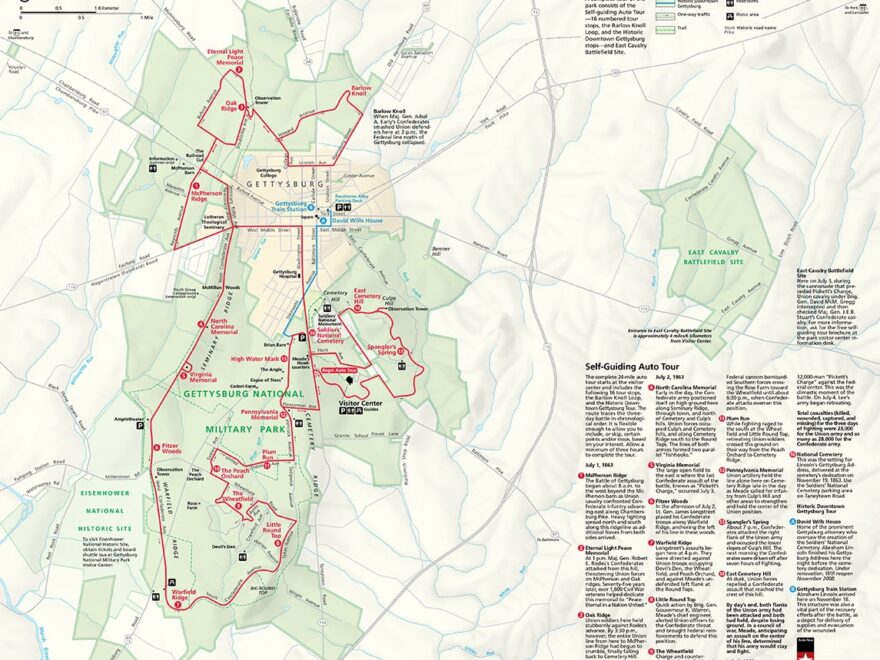 Gettysburg National Military Park PARK MAP