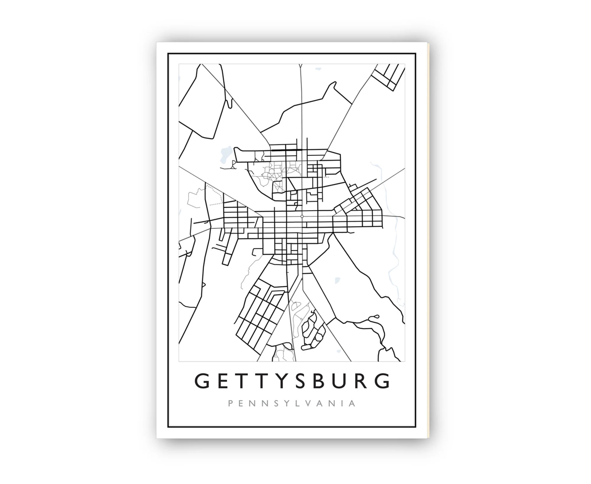 Printable Map Of Gettysburg Pa