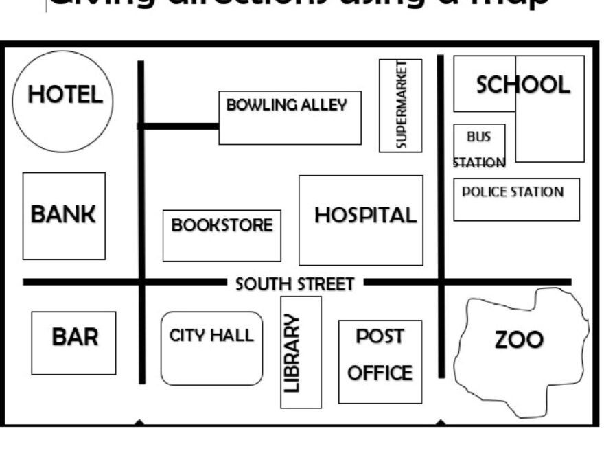 Giving Directions Using A Map Teacha Worksheets Library