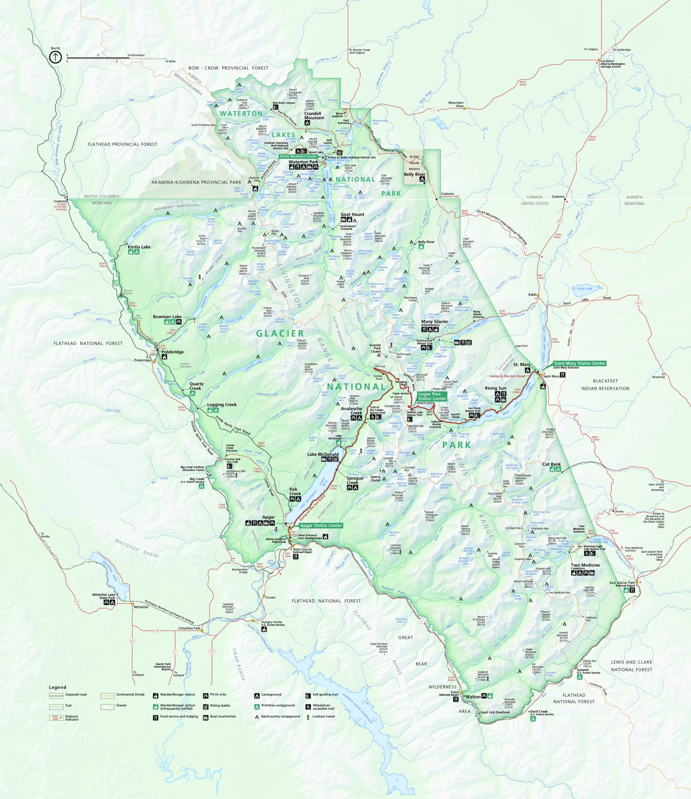 Glacier Maps NPMaps Free National Park Maps