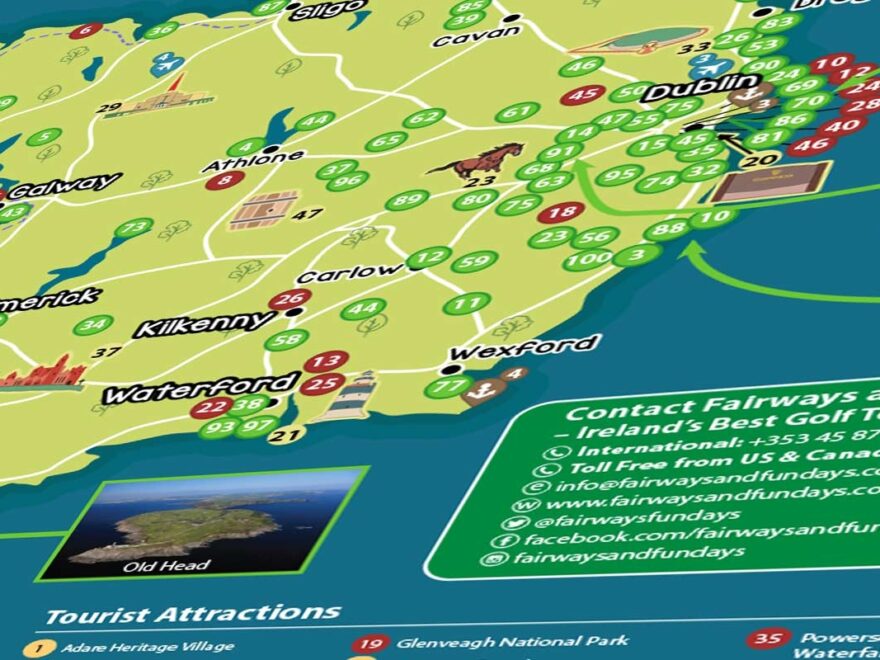 Golf Map Ireland Fairways And FunDays