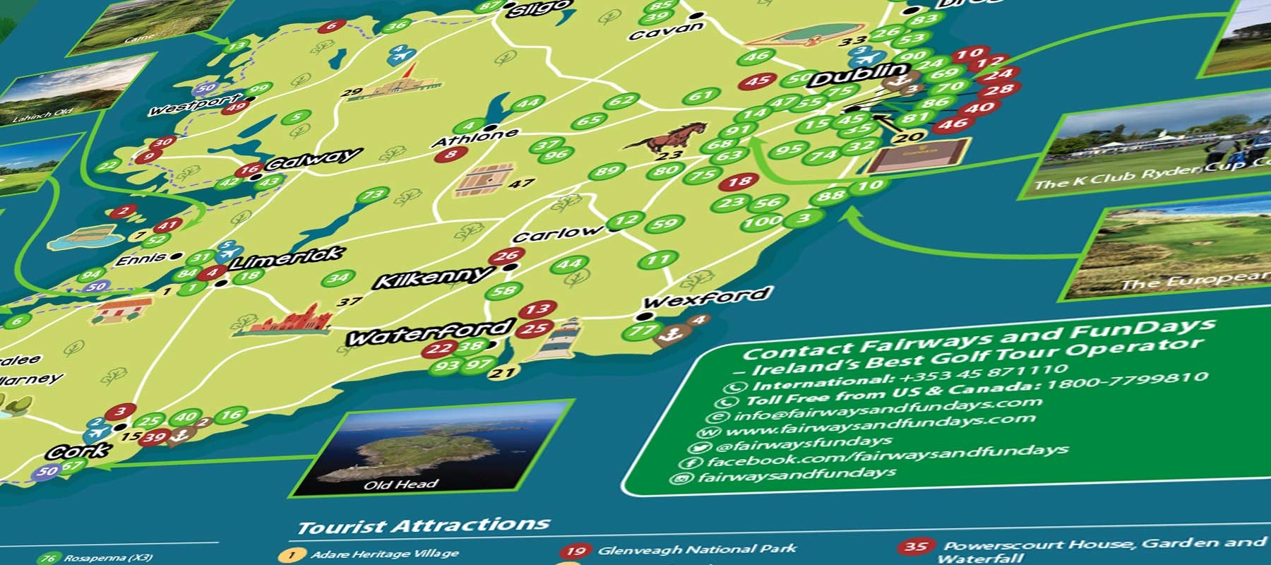 Golf Map Ireland Fairways And FunDays