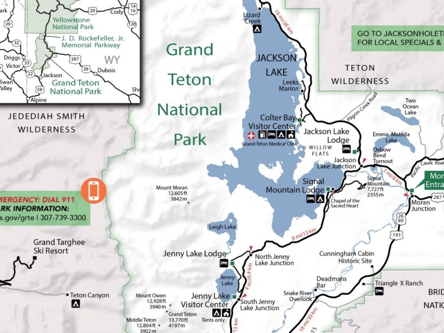Grand Teton Yellowstone National Park Map Jackson Hole Traveler