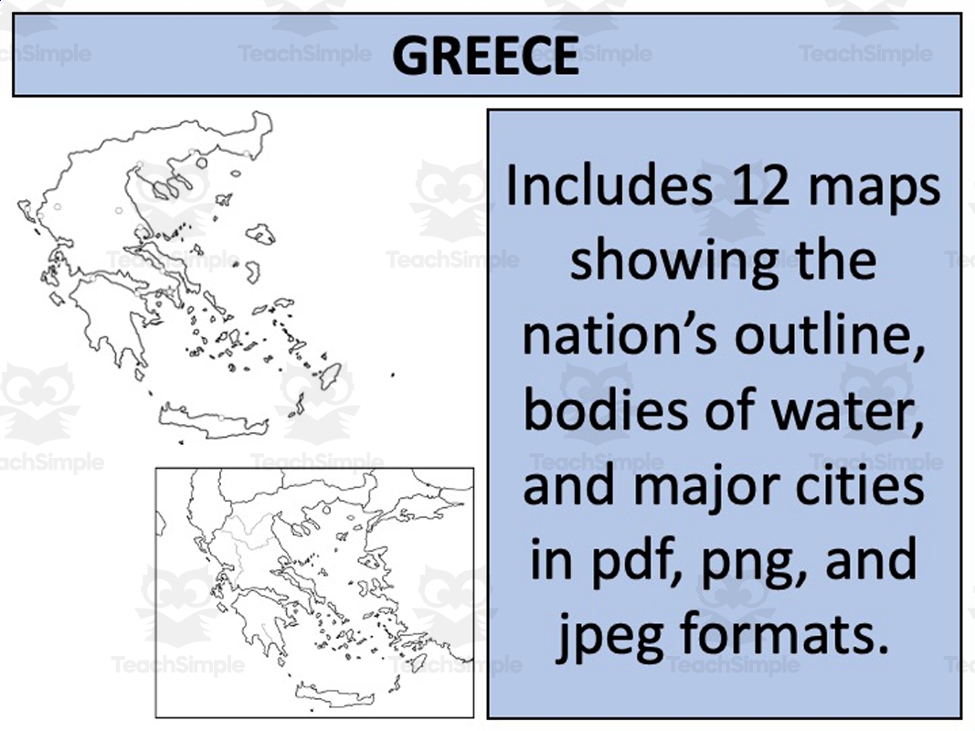 Greece Map Resources By Teach Simple