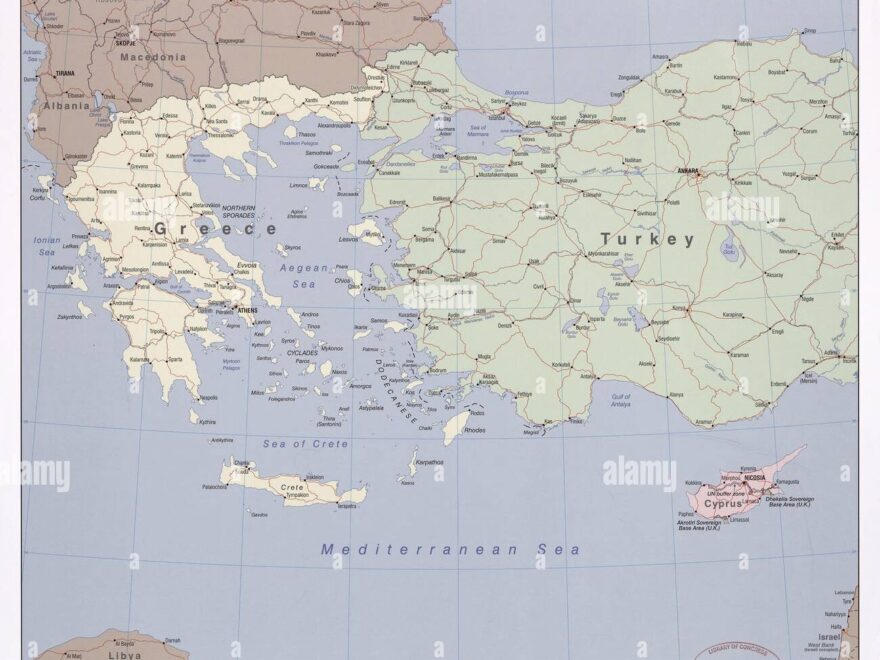 Greece Turkey And Aegean Sea Map Hi res Stock Photography And Images Alamy