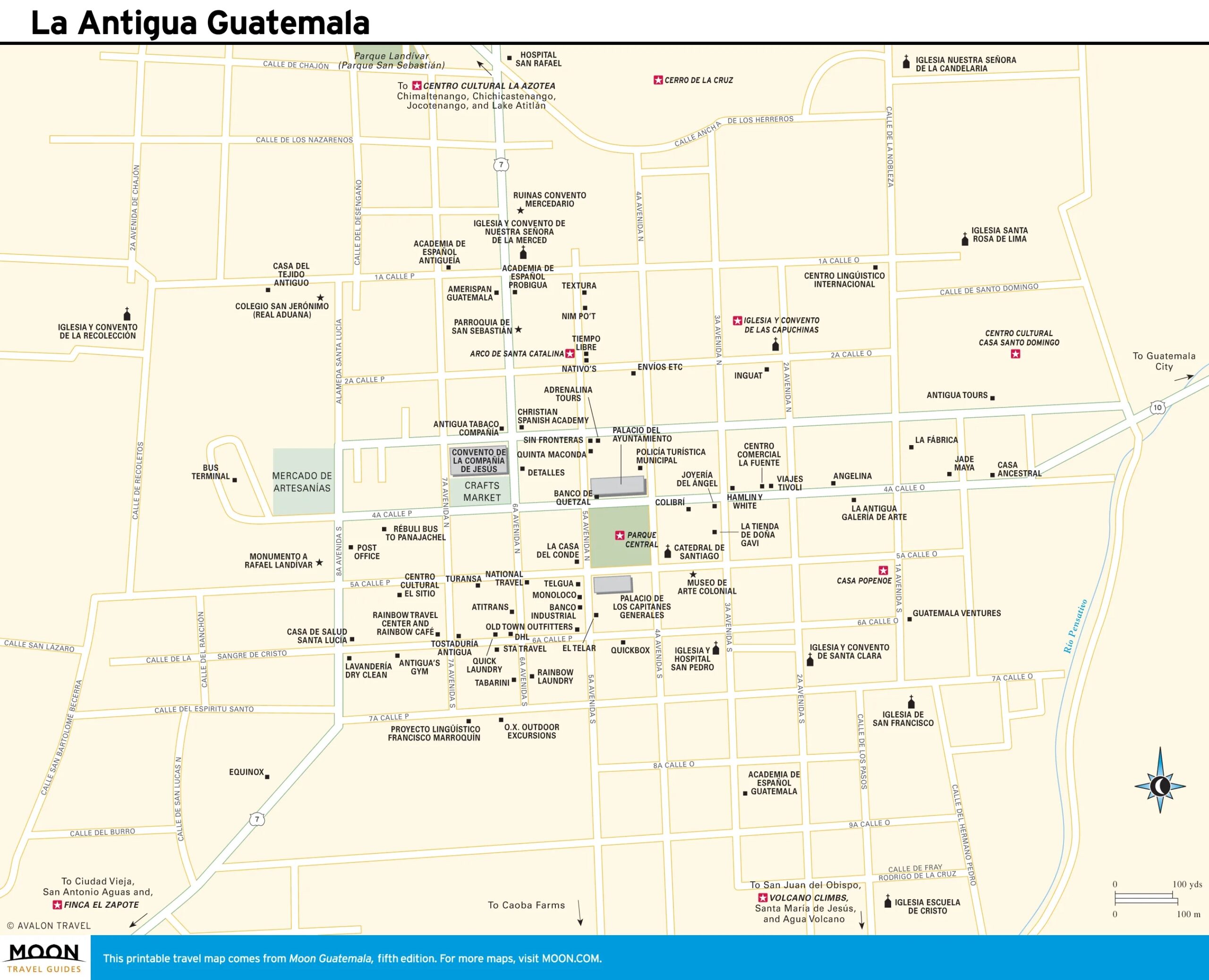 Free Printable Antigua Guatemala Map