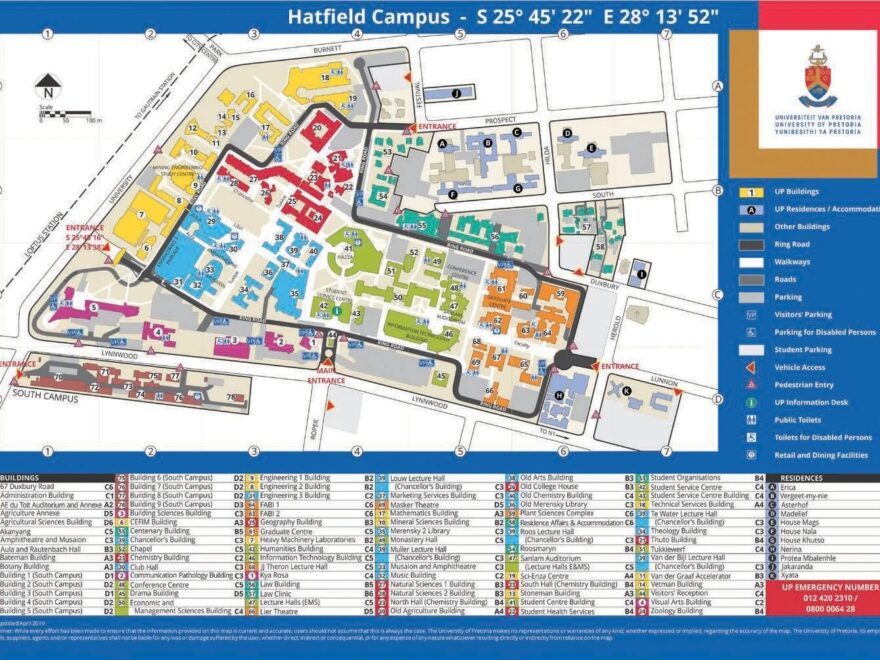 Hatfield Campus Map And Virtual Campus Tours University Of Pretoria