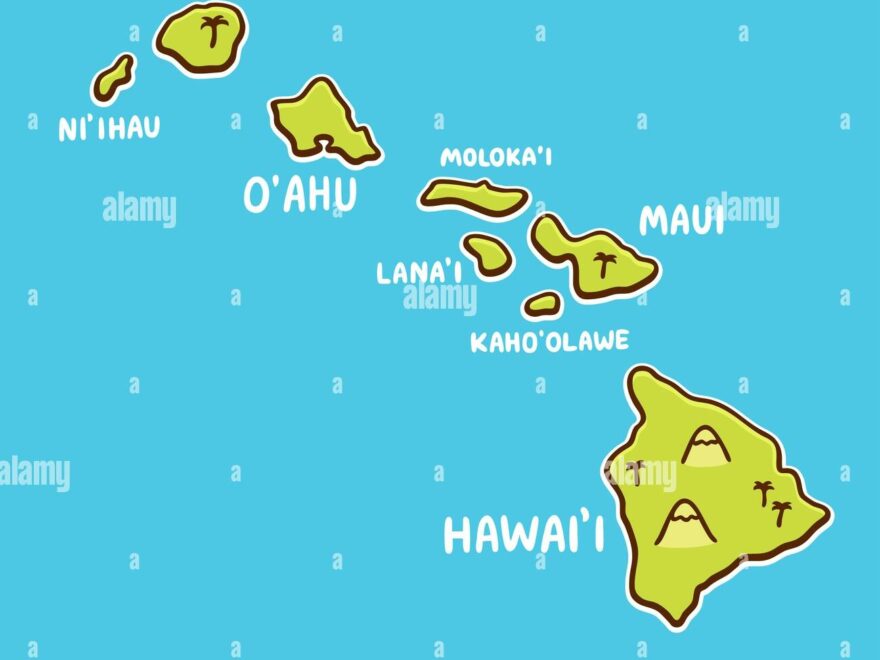 Hawaii Islands Silhouette Stock Vector Images Alamy