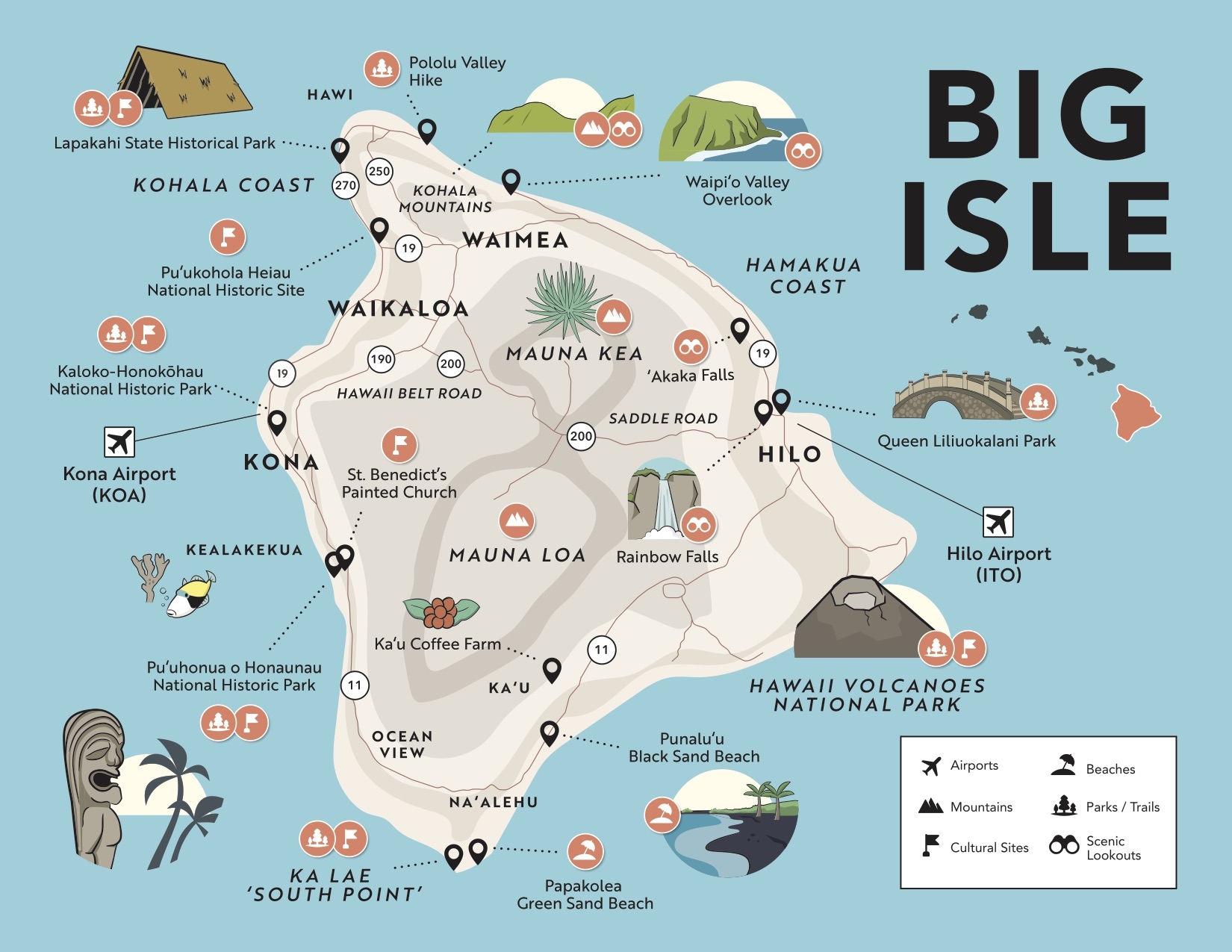 Hawaii Travel Maps Attractions Airports More