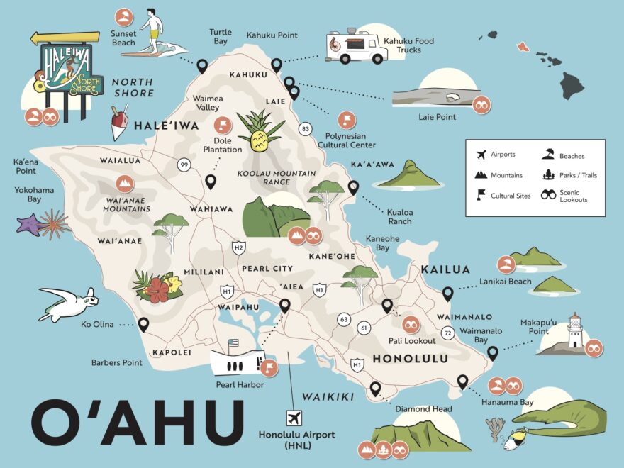 Hawaii Travel Maps Attractions Airports More