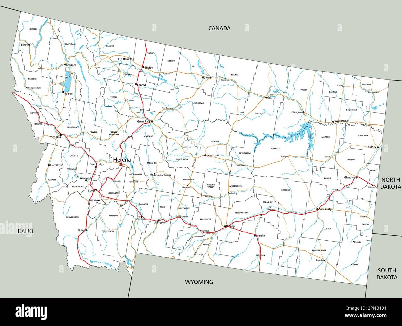 Montana Driving Map Printable
