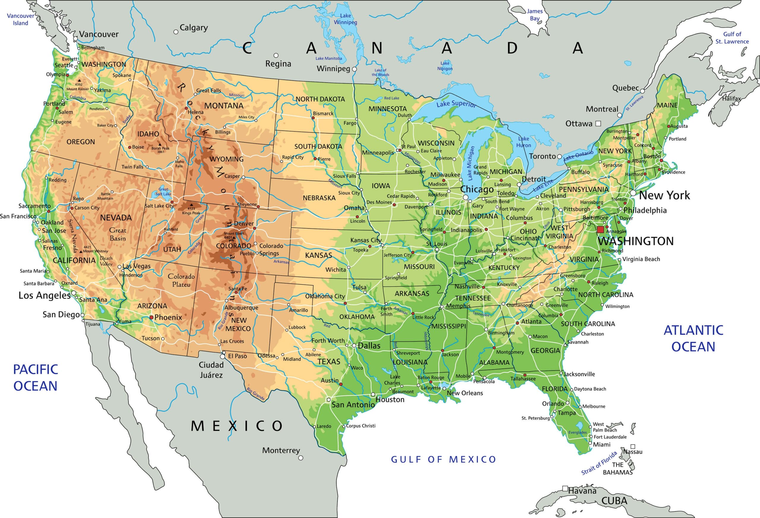 Free Printable Us Highway Map