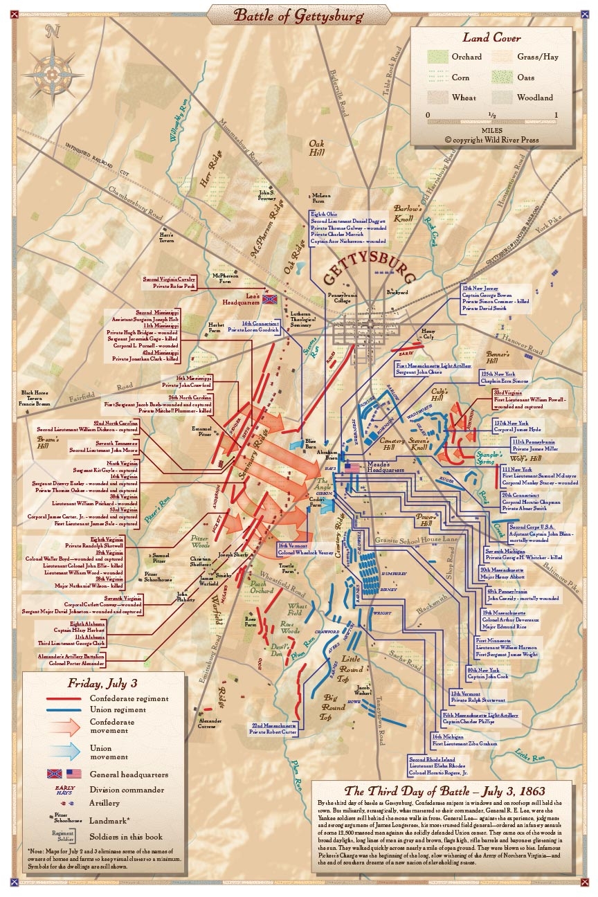 Printable Map Of Gettysburg Battlefield