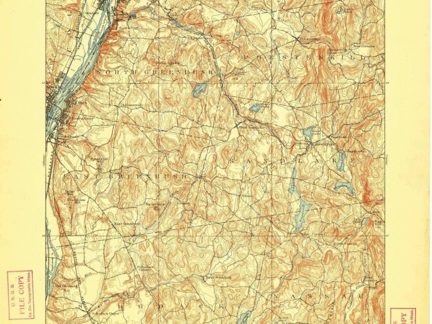 Historical Topographic Map Of Troy NY 1898 1909 Jordan Ubuy