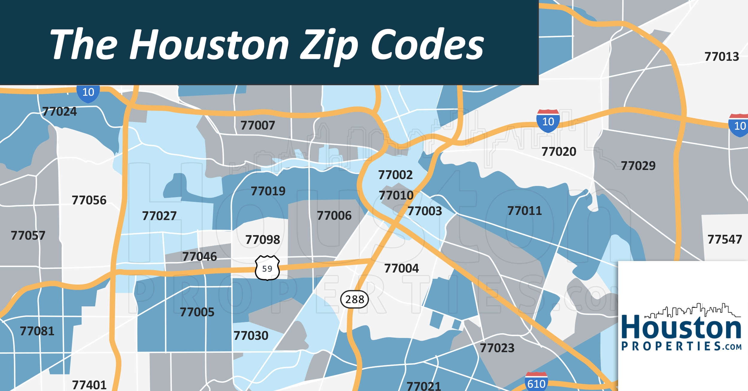 Houston Texas Zip Code Map HoustonProperties