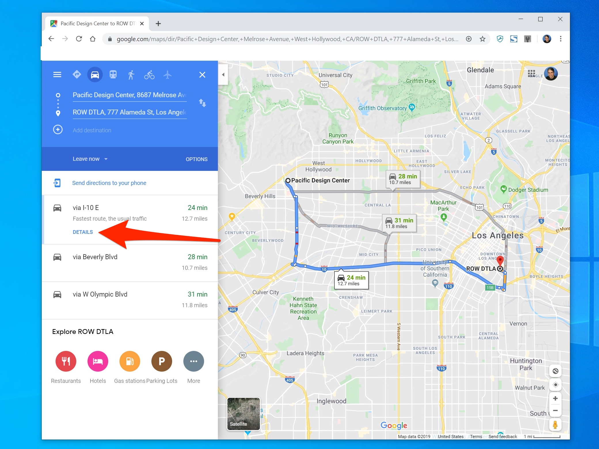 Travel Directions By Car Printable Map