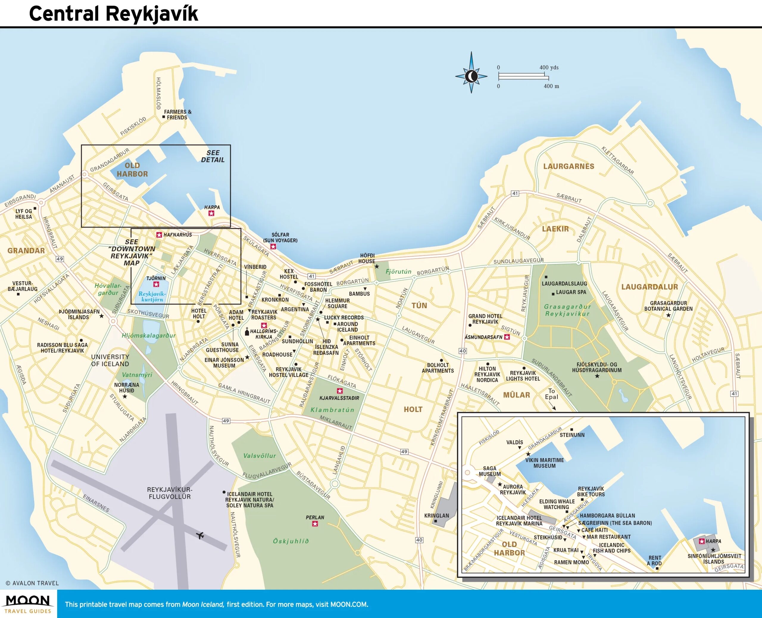 South Iceland Printable Road Map