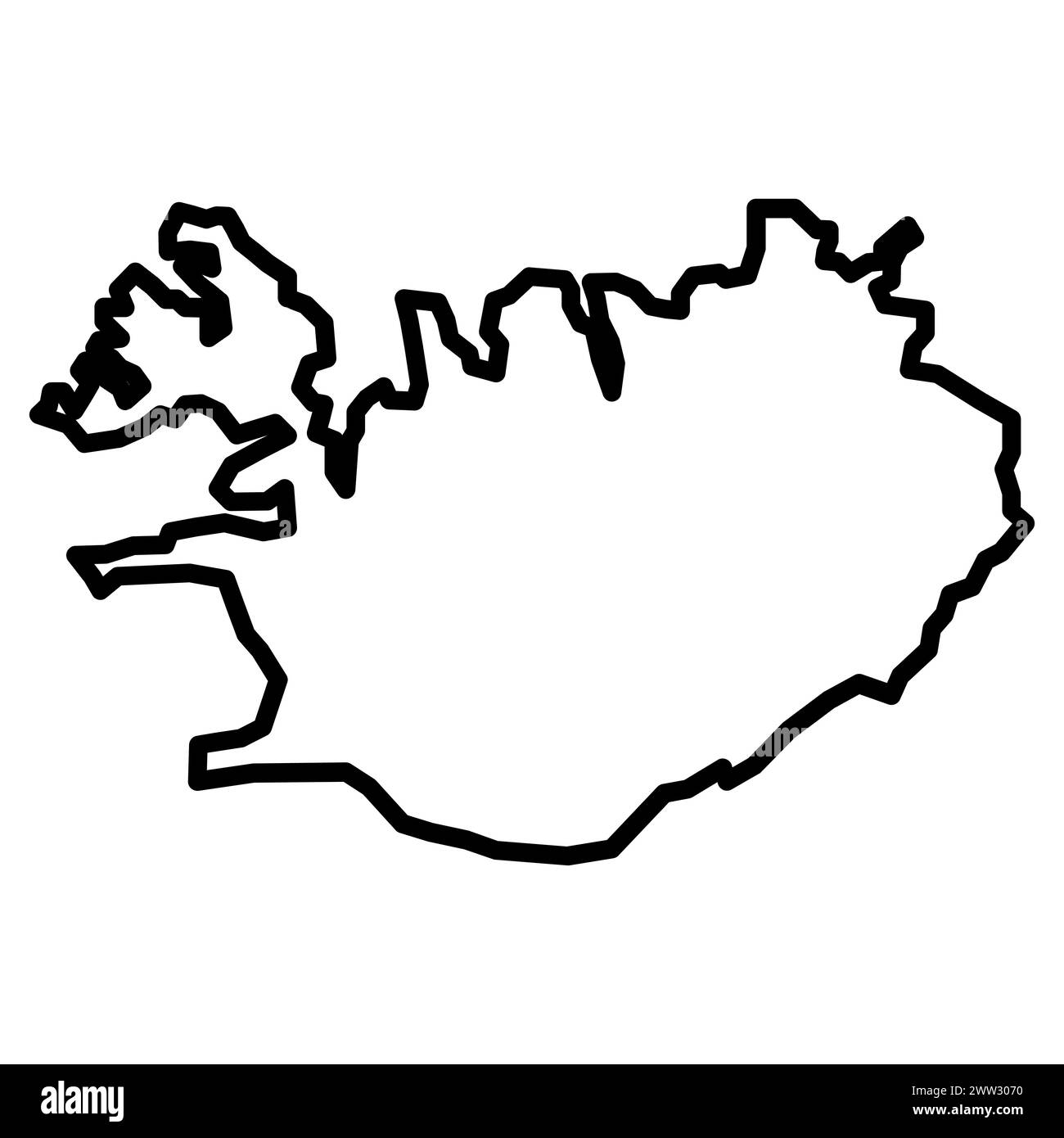 Iceland Outline Map Printable