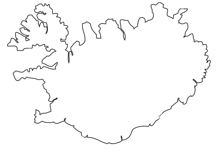 Iceland Outline Map Black And White Stock Photos Images Alamy