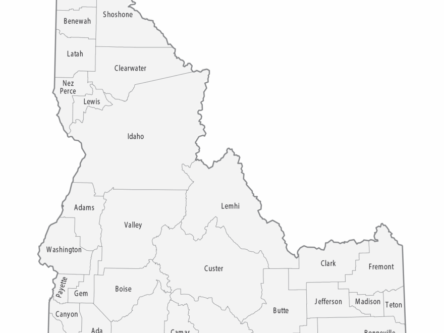 Idaho County Map GIS Geography