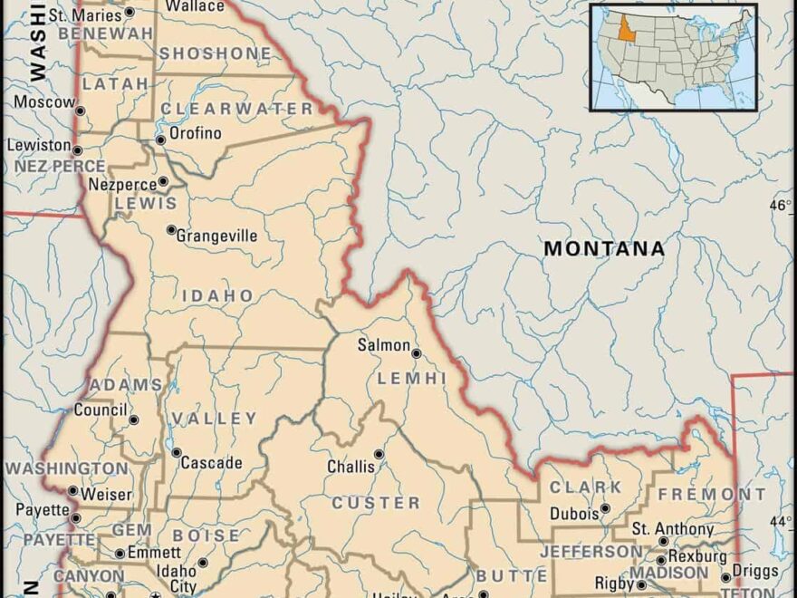 Idaho County Maps Interactive History Complete List