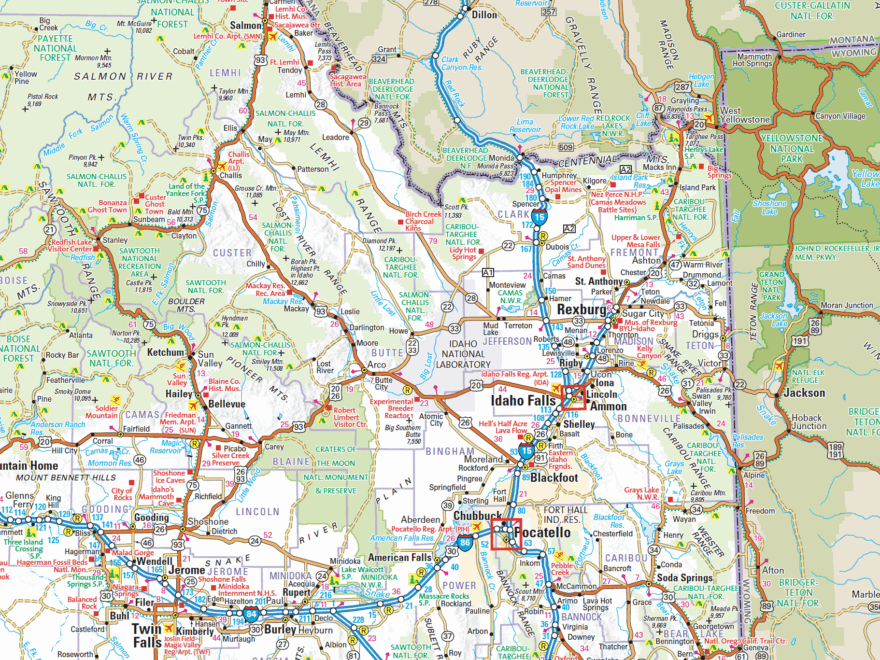Idaho State Wall Map By Globe Turner The Map Shop