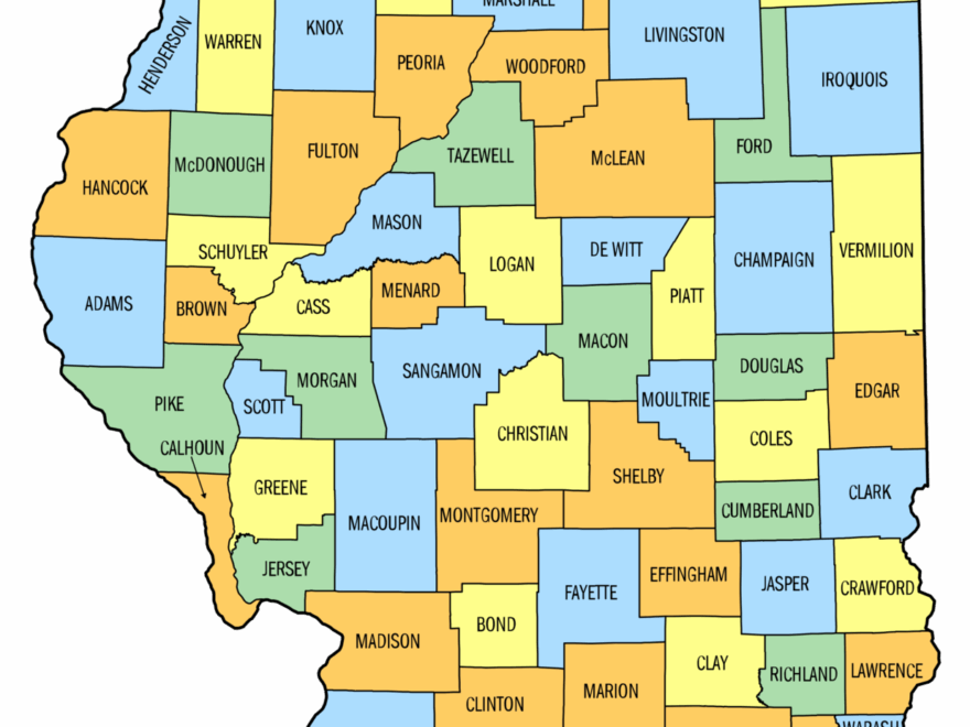 Illinois County Map Printable State Map With County Lines Free Printables Monograms Design Tools Patterns DIY Projects