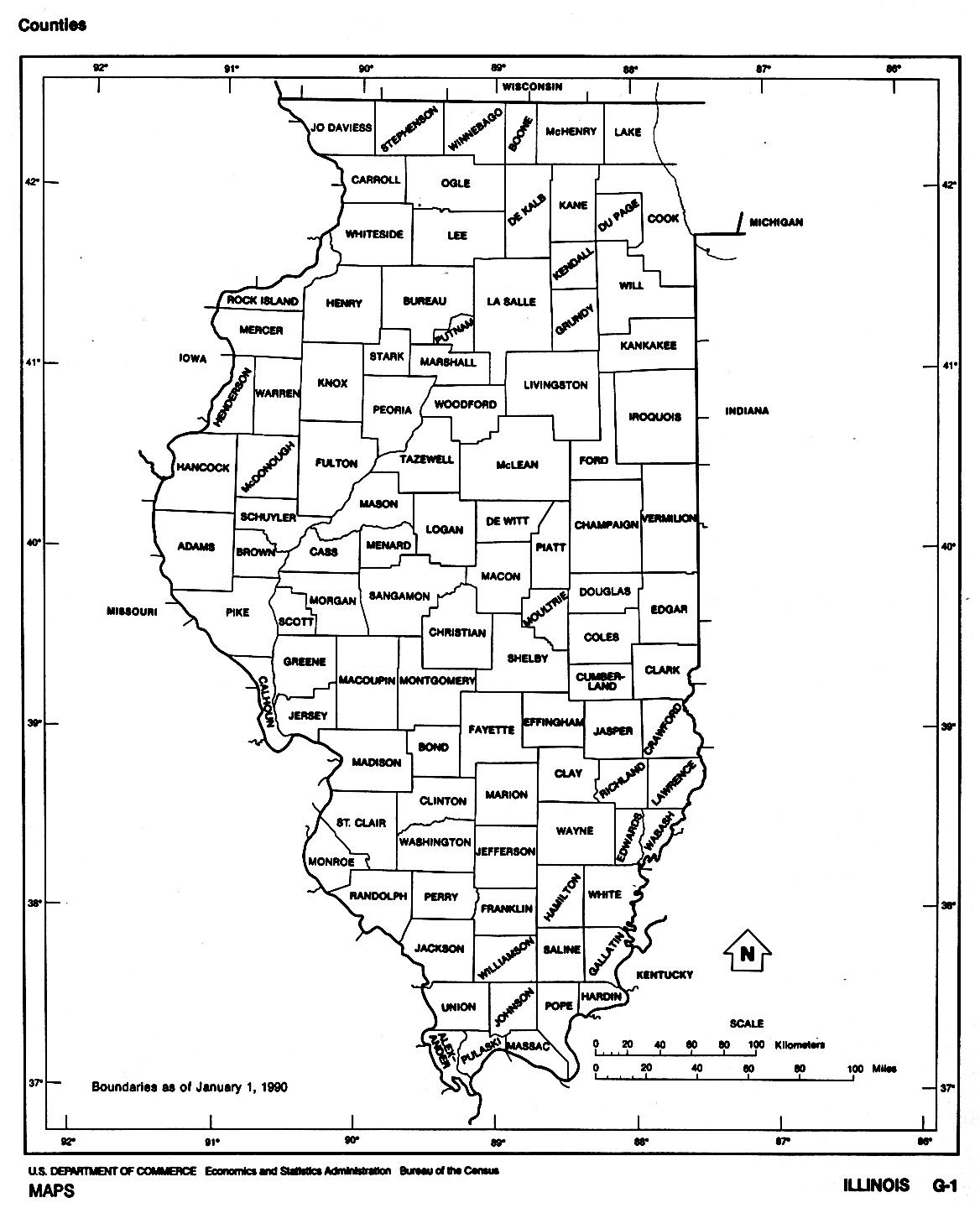 Printable Illinois Map With Cities