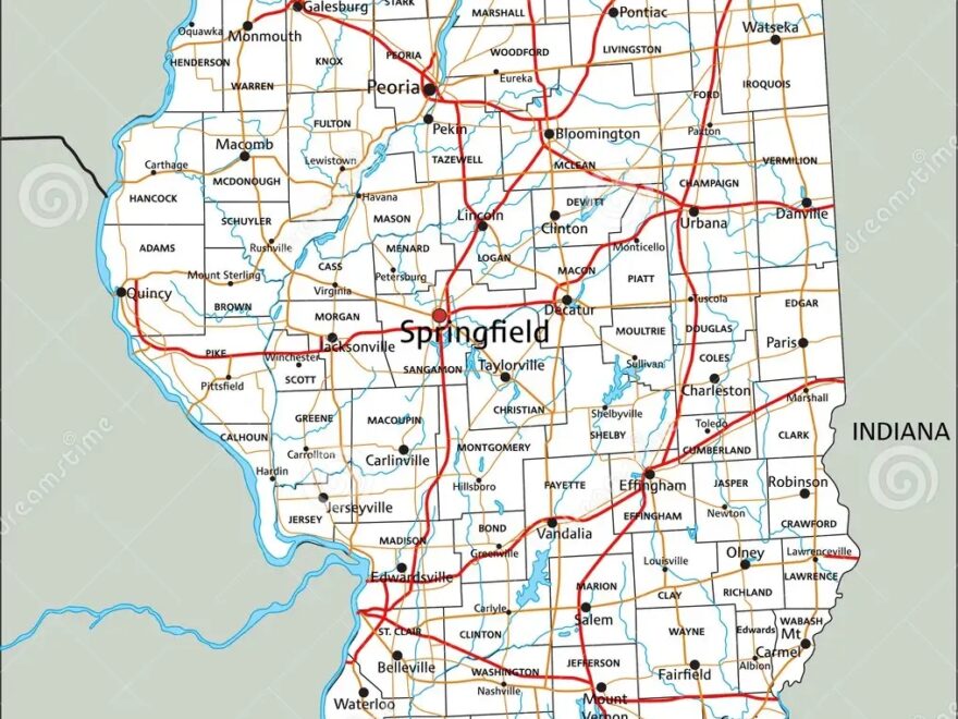 Illinois Road Map Stock Illustrations 981 Illinois Road Map Stock Illustrations Vectors Clipart Dreamstime