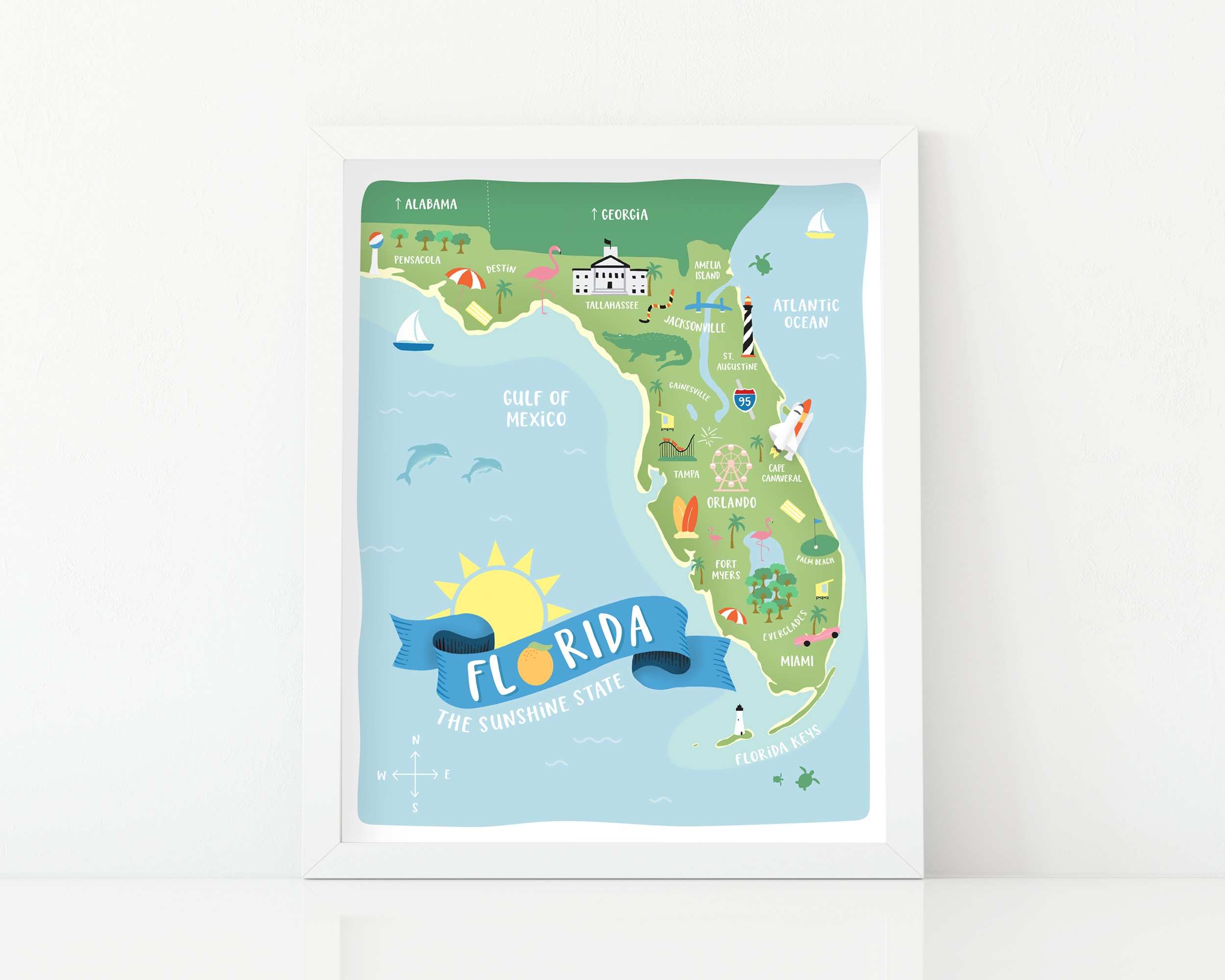 Florida State Folding Map Printable
