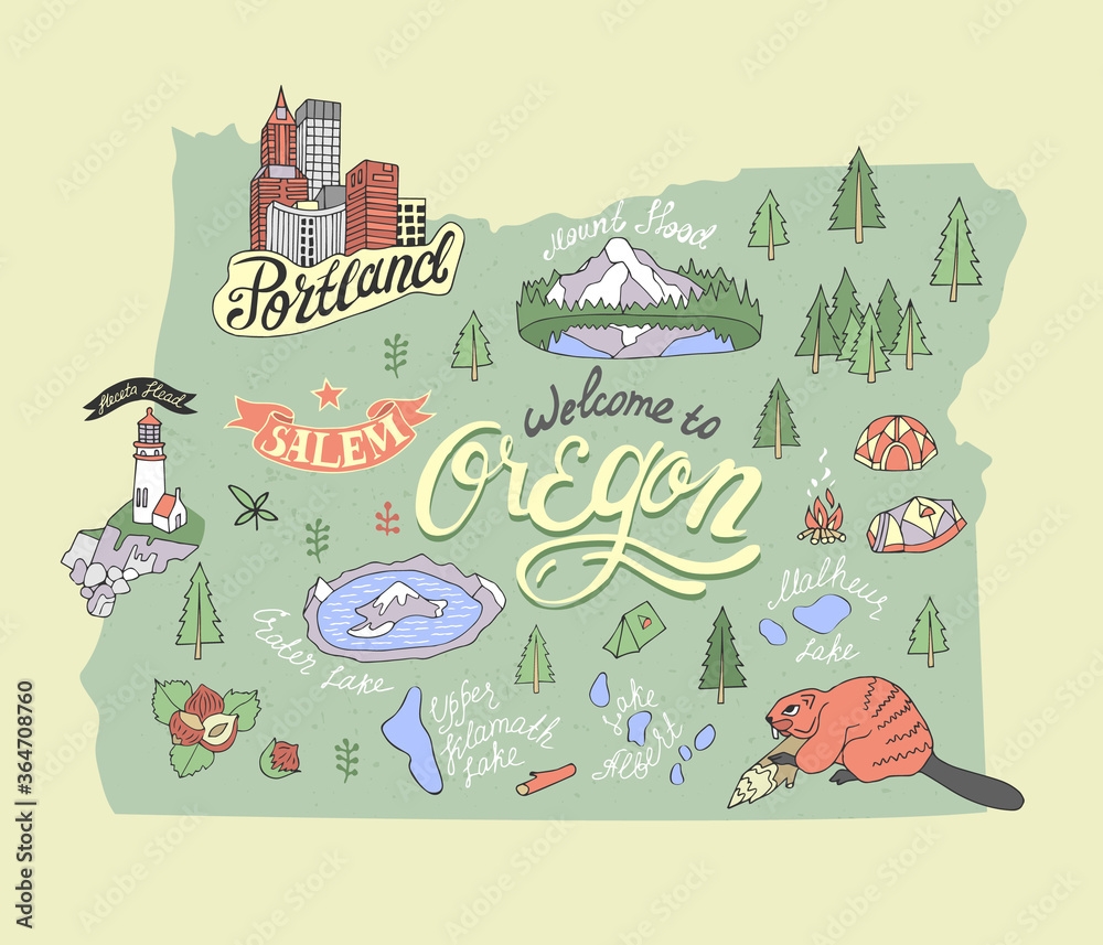 Printable Travel Map Of Oregon