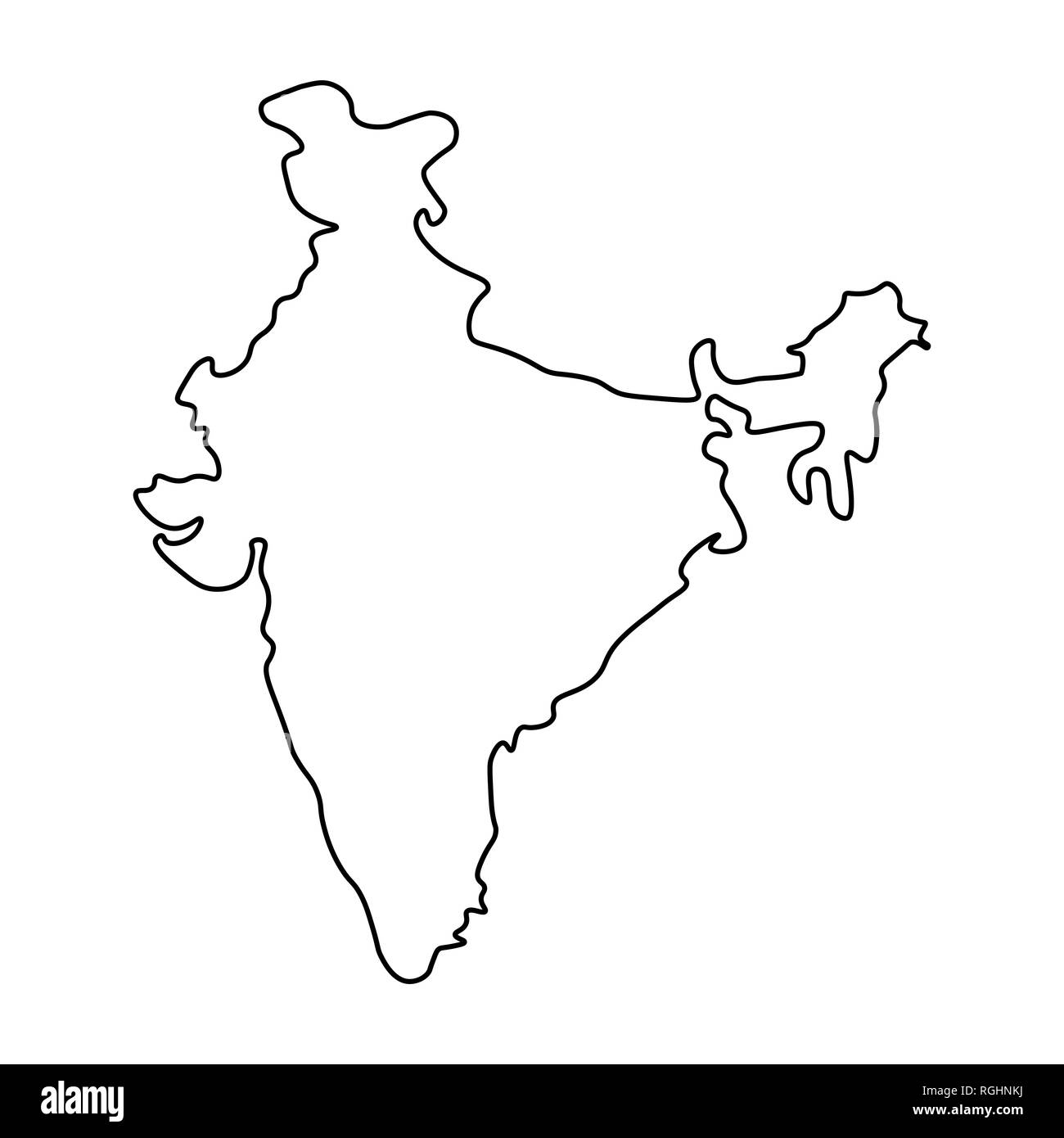 India Silhouette Map Hi res Stock Photography And Images Alamy