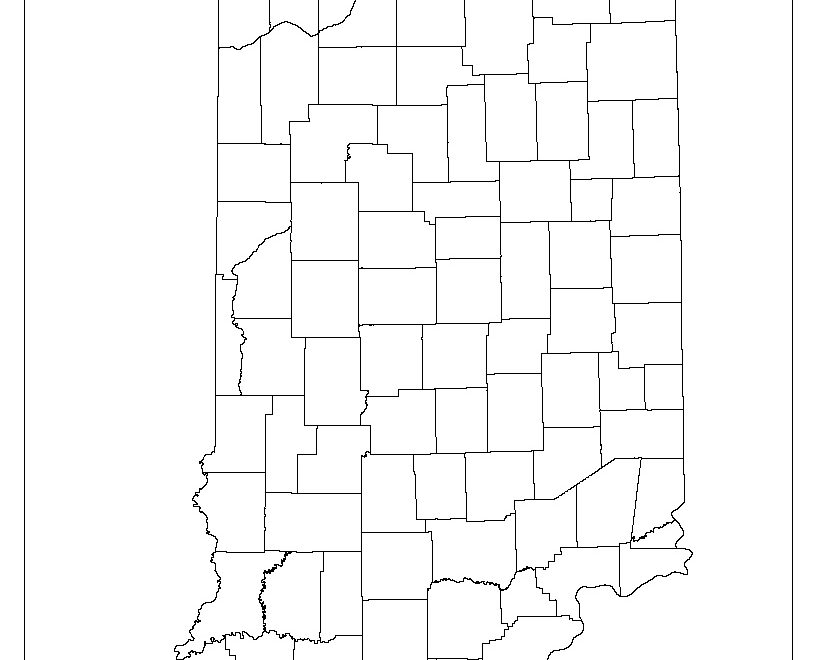 Indiana Blank Map