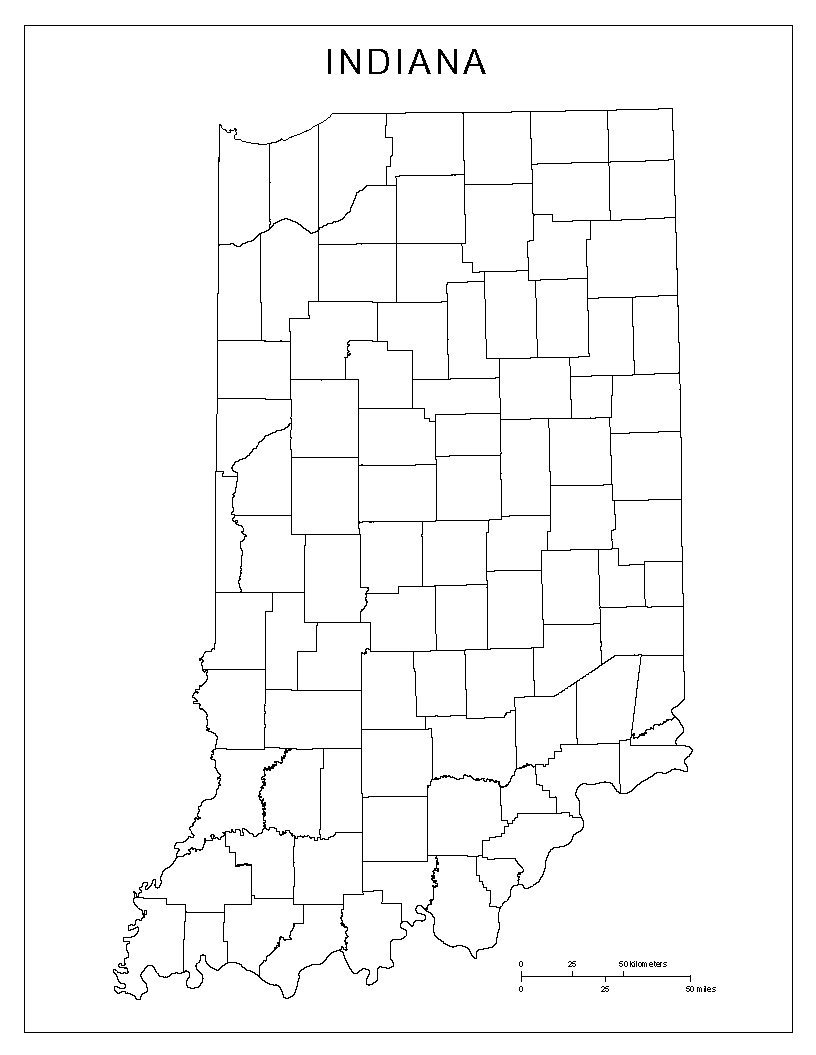 Indiana Blank Map