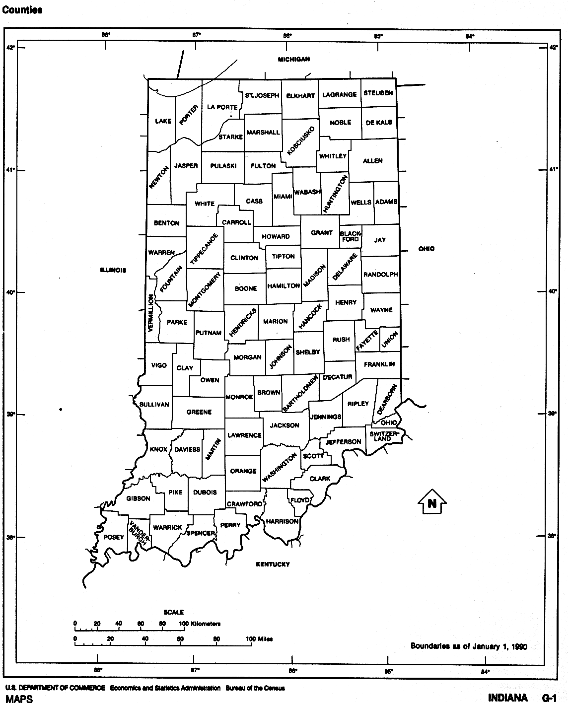 Indiana Free Map