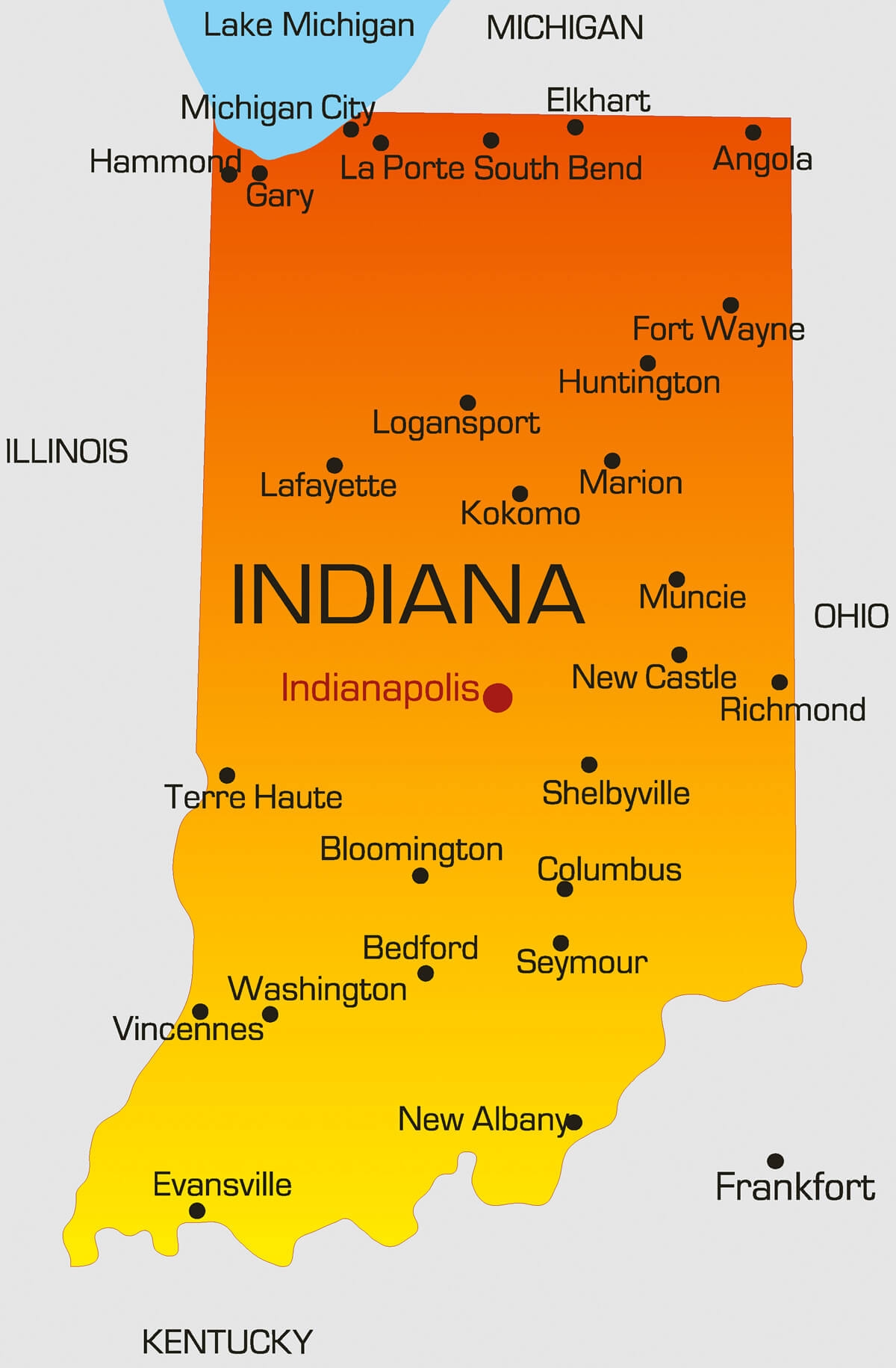 Indiana Map Guide Of The World Indiana Map Guide Of The World