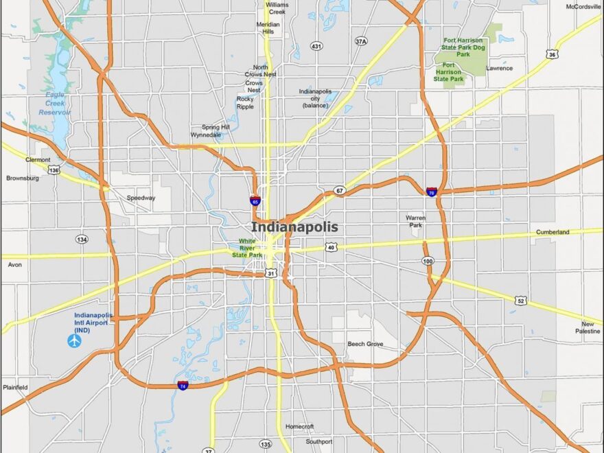 Indianapolis Map Indiana GIS Geography