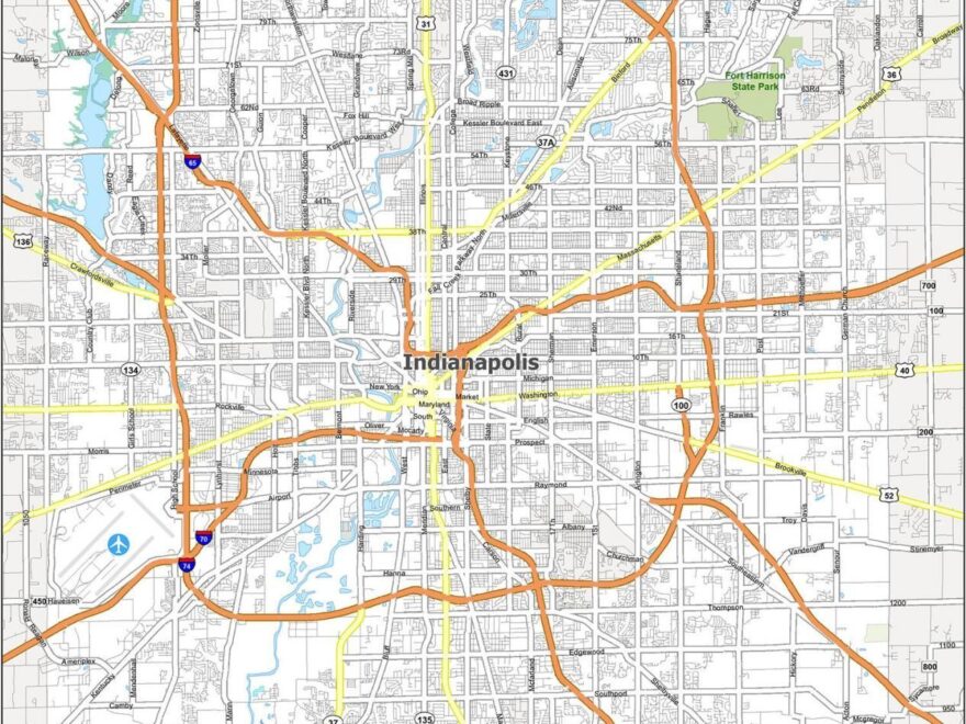 Indianapolis Map Indiana GIS Geography