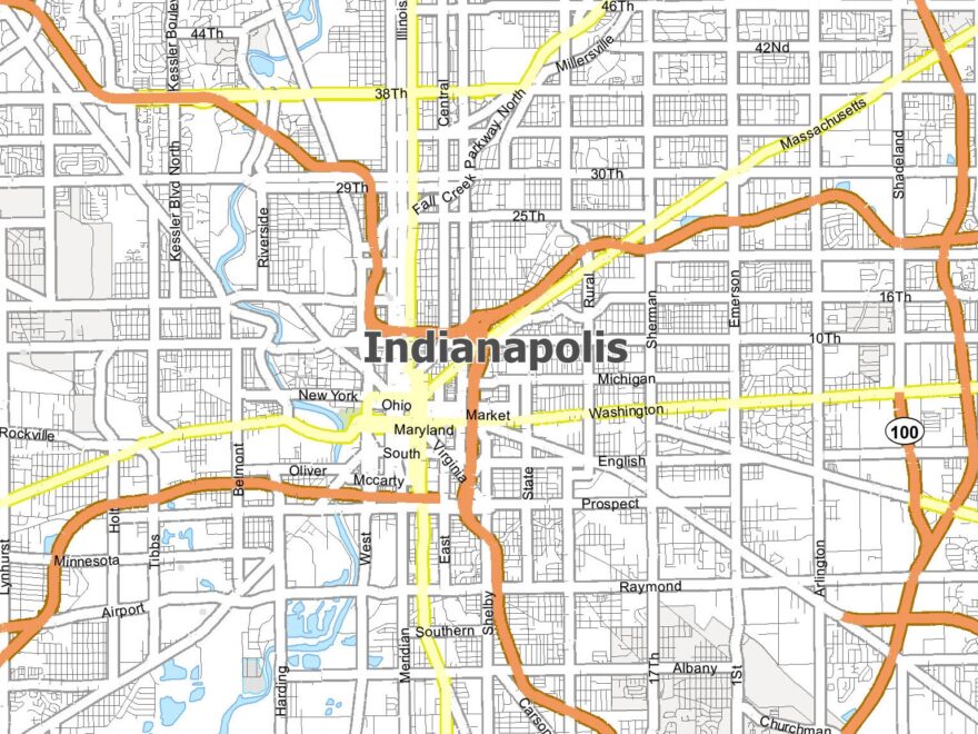 Indianapolis Map Indiana GIS Geography