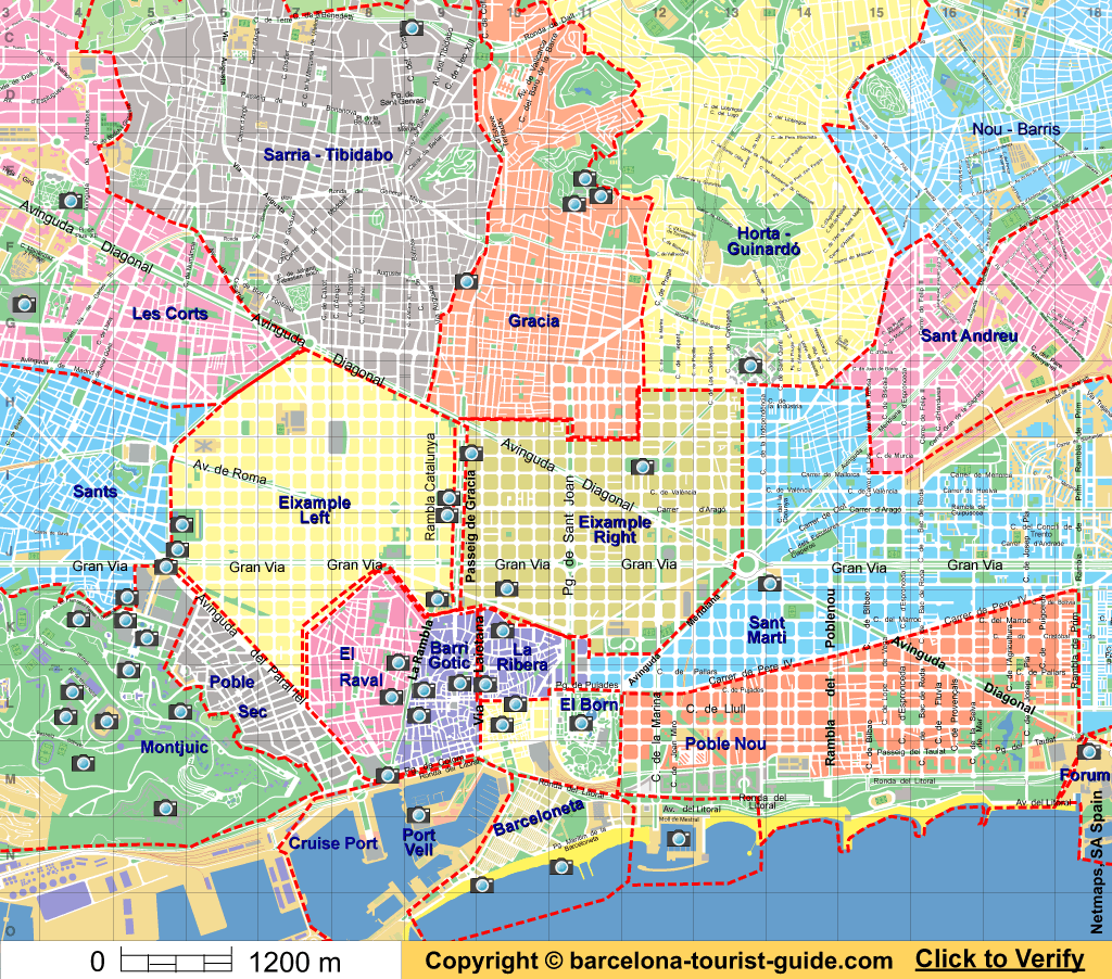 Barcelona Tourist Map Printable Englisg Language