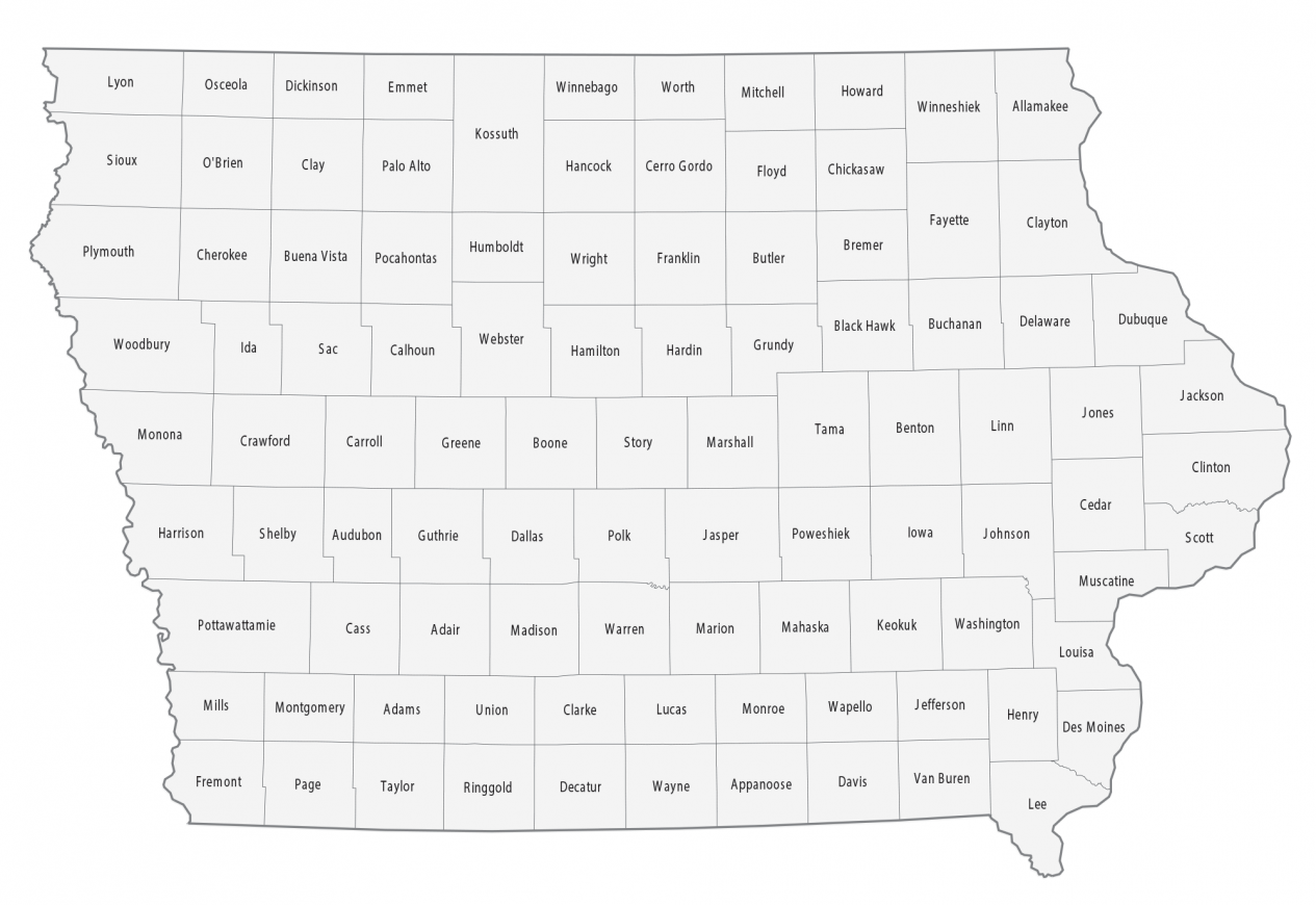 Free Printable Iowa Map