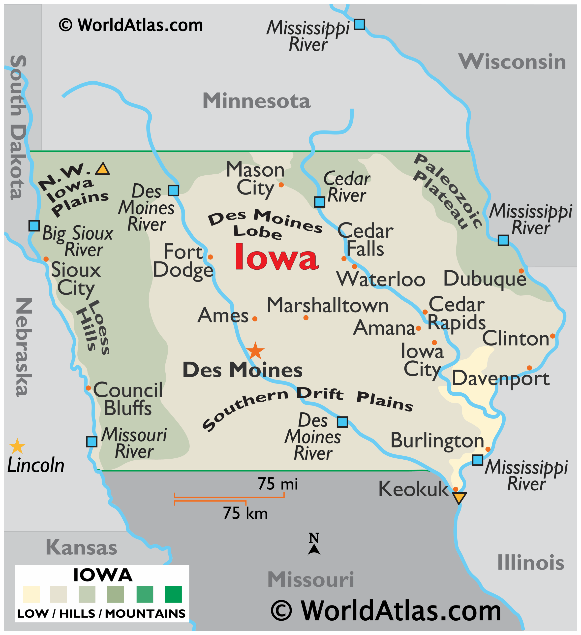 Northeast Iowa Map Printable