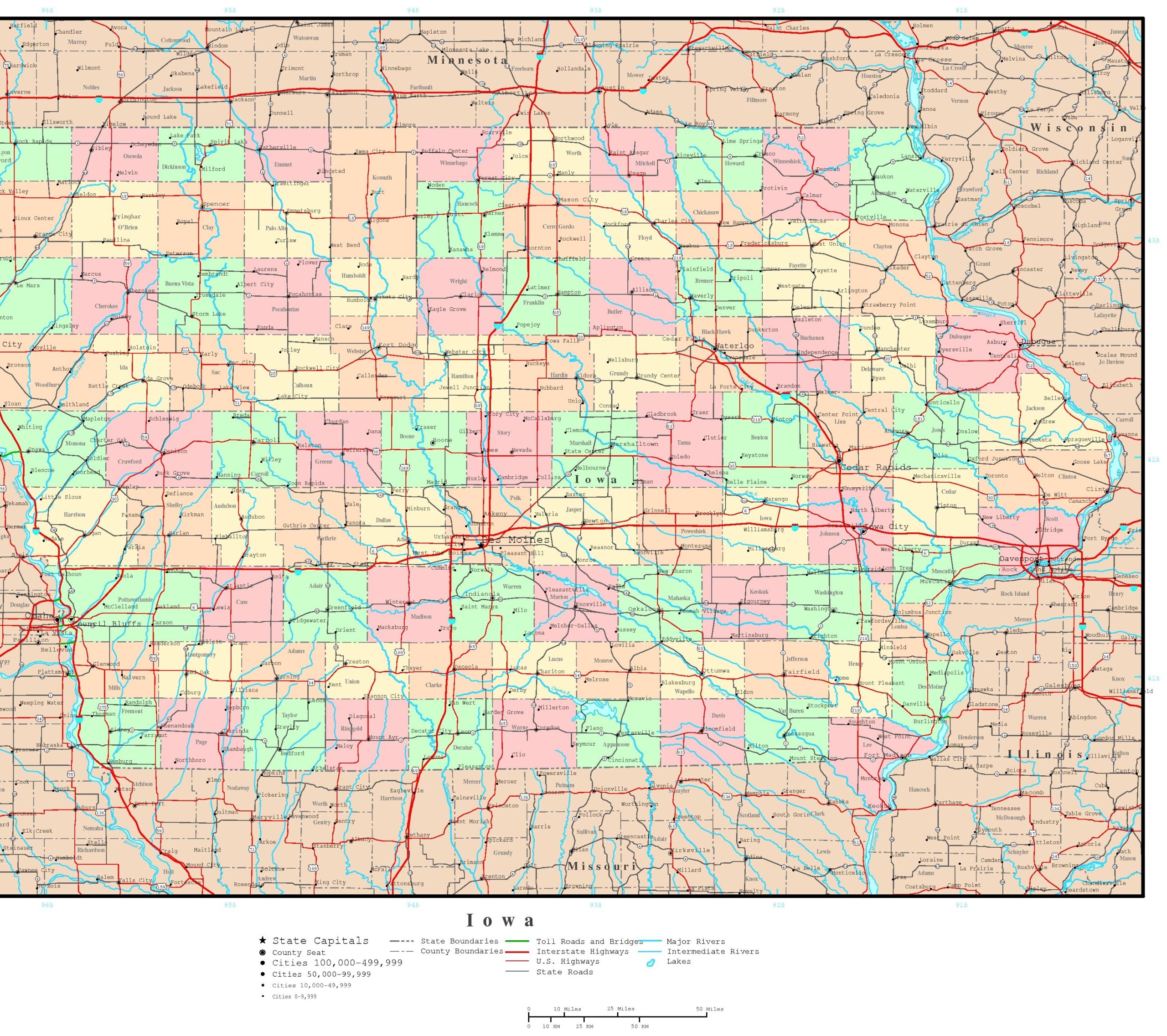 Conrad Iowa Map Printable