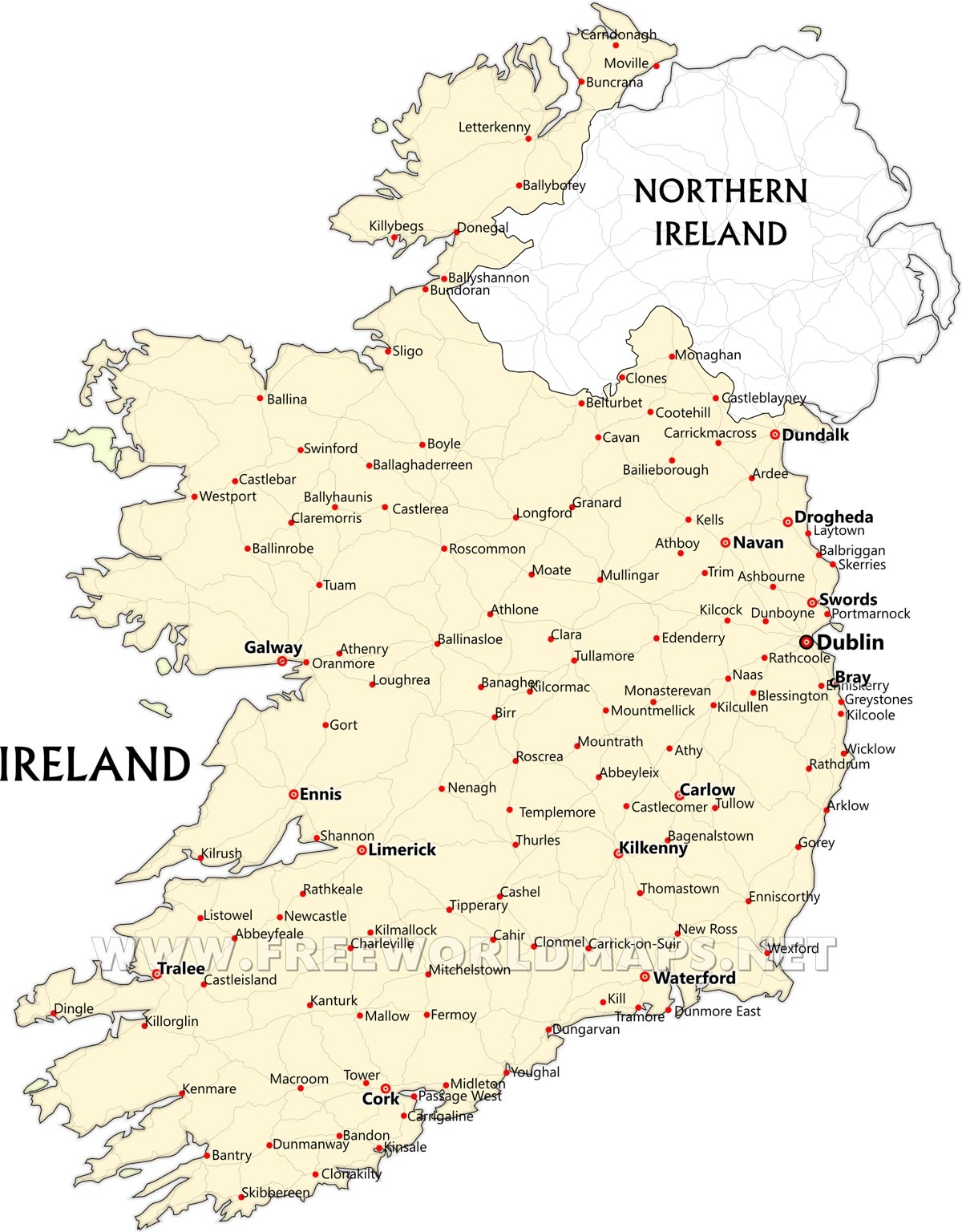 Ireland Political Map