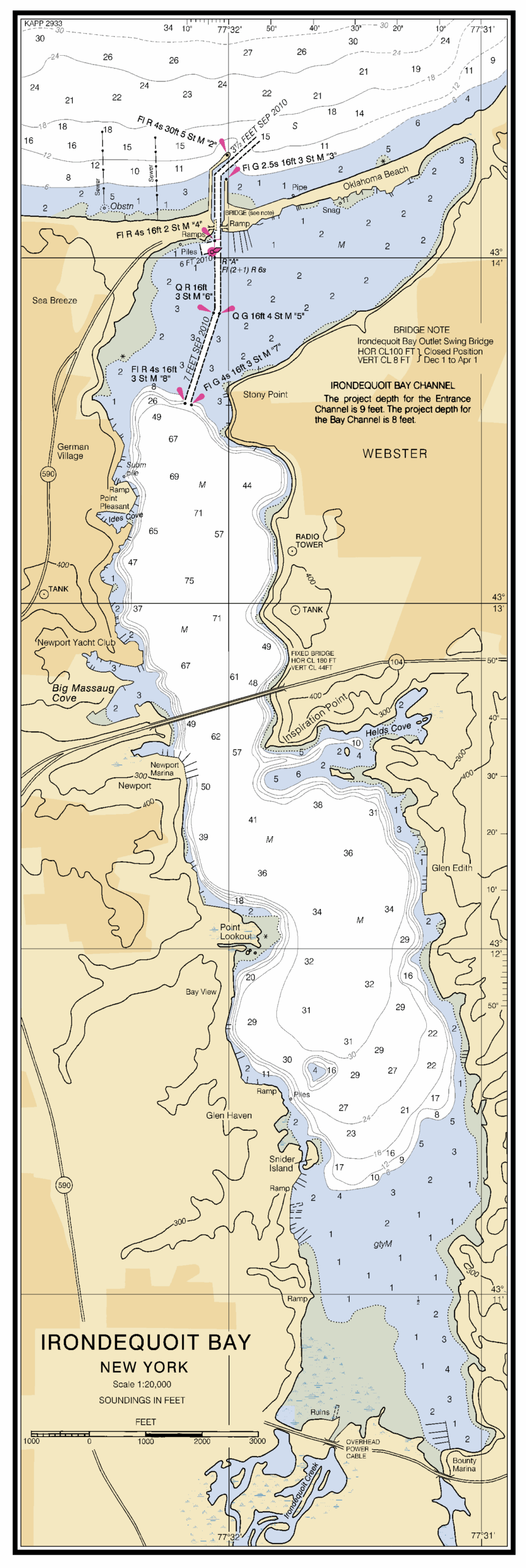 Printable Topo Map Irondequoit Bay