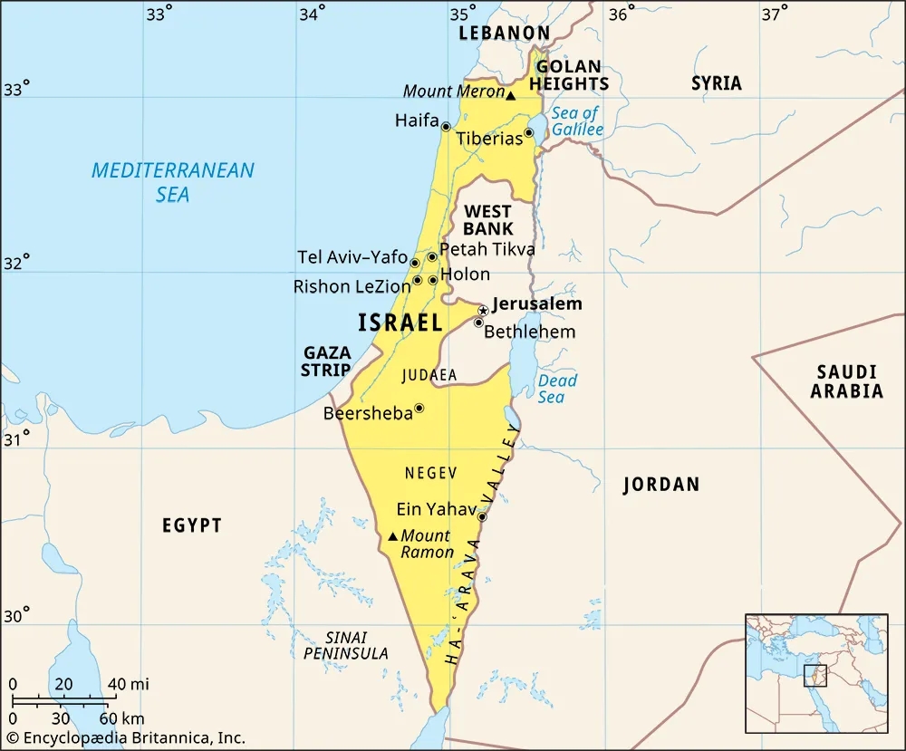 Printable Map Of Israel For Kids