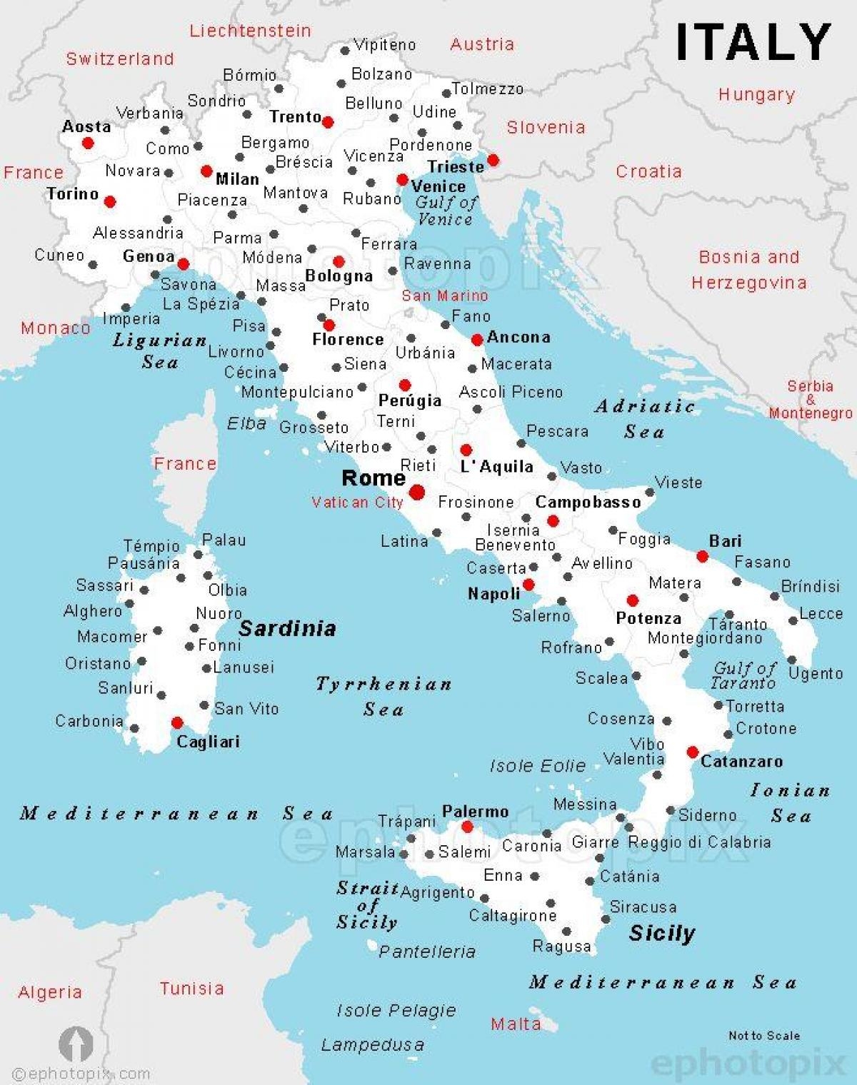 Italy City Map Map Of Italy With City Names Southern Europe Europe Italy City Map Map Of Italy With City Names Southern Europe Europe