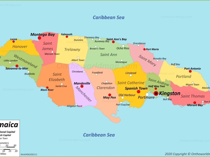 Jamaica Map Maps Of Jamaica