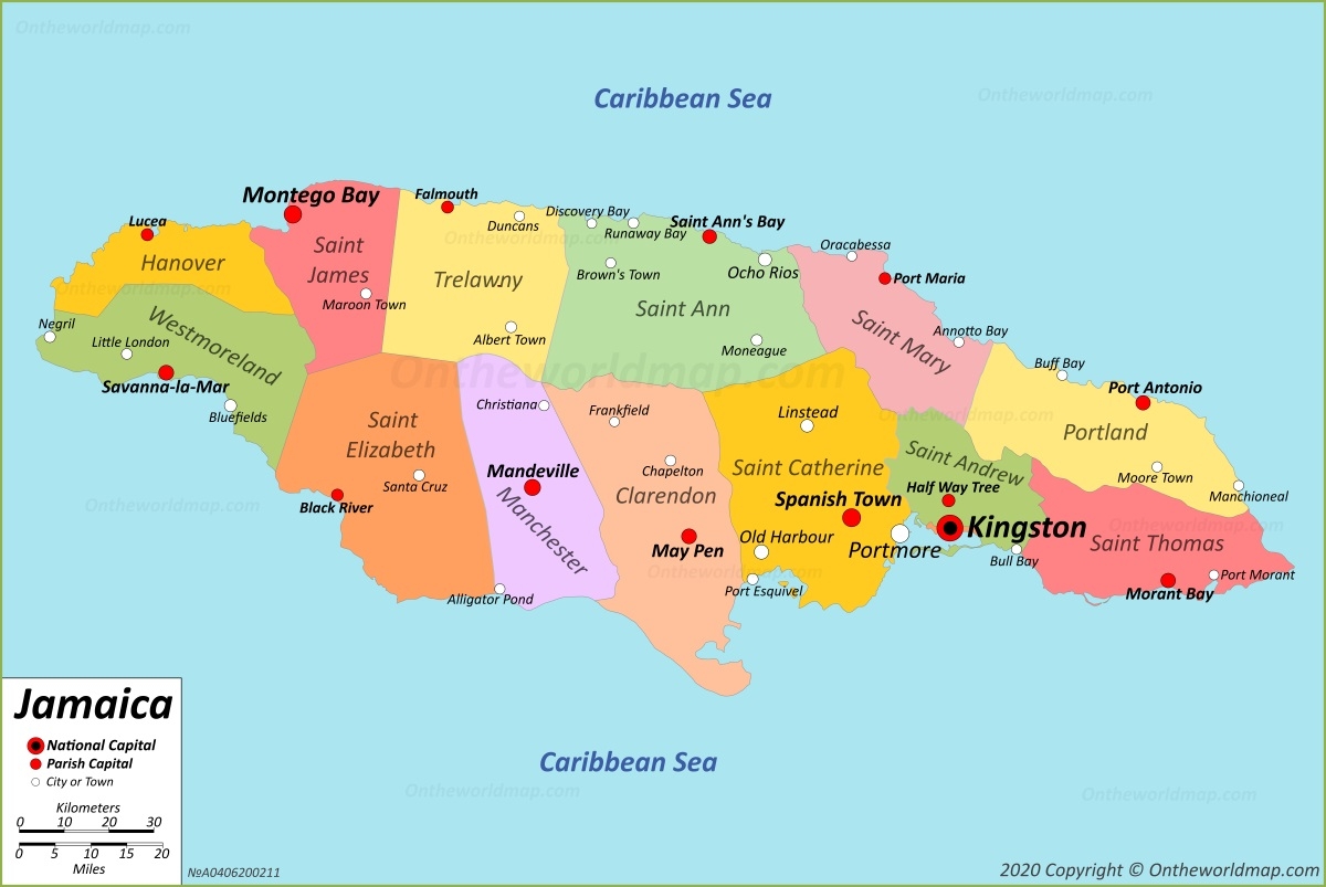 Jamaica Map Maps Of Jamaica